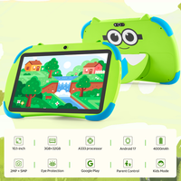 Tablette PC Allwinner avec filtre anti-lumière bleue, Android 17, 3+32 Go, Wi-Fi 5G, écran tactile capacitif, éducative, certifiée ROHS pour enfants