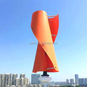 توربين رياح صديق للحياة البرية بقوة 1000 واط مع شفرات سوداء وبرتقالية، تصميم منخفض السرعة لتقليل تأثير الطيور للمنازل والمزارع - Product Image 3