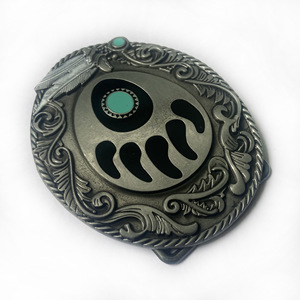 Venta al por mayor aleación <span class=keywords><strong>de</strong></span> zinc pata <span class=keywords><strong>de</strong></span> <span class=keywords><strong>oso</strong></span> hebilla <span class=keywords><strong>de</strong></span> cinturón occidental Casual Western Cowboy Animal turquesa hebilla <span class=keywords><strong>de</strong></span> cinturón para los hombres - Product Image 5