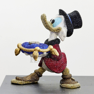 Tùy chỉnh swarlow kim cương pha lê Bộ sưu tập điêu khắc làm bằng nhựa nghệ thuật điêu khắc Mickey <span class=keywords><strong>Donald</strong></span> Vịt Vàng vịt - Product Image 5