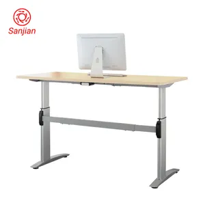 Aanpassen Moderne Eenvoudige Kantoormeubilair Sit Stand Desk Frame Automatisering Hoogte Verstelbare Uplift Metalen Stalen Tafel