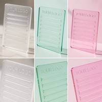 Palette de rangement personnalisée en acrylique solide pour extensions de cils, imprimée UV, pour salon de beauté et outils d'artiste maquilleur