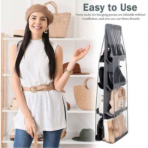 Easy Mount Foldable 3-<b>Shelf</b> Hanging Closet Wardrobe Storage <b>Shelves</b> Clothes Handbag Shoes Accessories Storage - Product Image 6