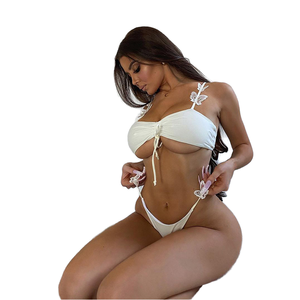 DEEPLOVE 2022 Ropa Interior Moldeadora de Mujer, Sexy, de Encaje, Sin Varillas, Transpirable, de Nailon/Algodón, Estilo Mariposa - Product Image 1