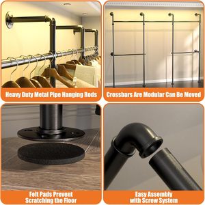 YIJIALE Bedroom Furniture Heavy Duty Clothes Display Rack Living Room Wall Mounted <strong>Closet</strong> <strong>Wardrobe</strong> - Product Image 5