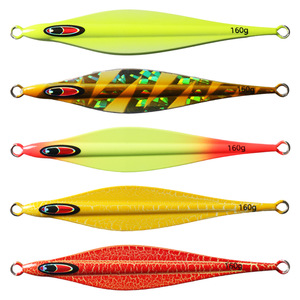 Señuelo de jigging con placa de hierro de 160g, 200g, 300g, 400g, que brilla en la oscuridad, para pesca en el mar, pesca embarcada, pesca de agua salada, cebo para el fondo. - Product Image 3