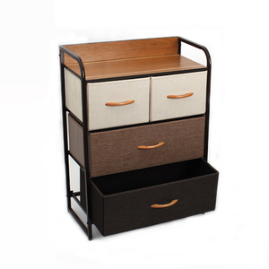 Commode de rangement personnalisée 5L-604 Smart Basics <span class=keywords><strong>à</strong></span> 4 tiroirs en tissu, facile <span class=keywords><strong>à</strong></span> ouvrir, pour chambre <span class=keywords><strong>à</strong></span> coucher - Product Image 2