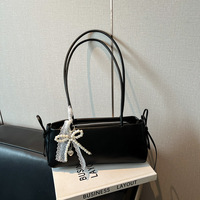 Sac à bandoulière sous le bras, style coréen, mignon, frais, tendance, avec nœud, polyvalent, sac à main