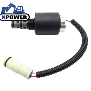 38553-61180 โซลินอยด์ปิดน้ำมันเชื้อเพลิงสำหรับรถแทรกเตอร์ M6040 M7040 M8540 M9540 M135 หยุดวาล์วโซลินอยด์ 12V 3 พิน 3855361180 - Product Image 1