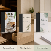 Présentoir de Table Magnétique Personnalisable en Acrylique YXM pour Cartes, Panneau Coulissant A4, Étiquette de Prix A5, Présentoir de Prix en T A6
