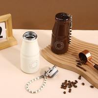 Nouvelle gourde isotherme portable en acier inoxydable pour enfants, mignonne tasse à lait pour enfants avec corde, cadeau idéal pour filles
