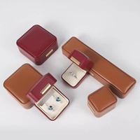 Boîte à bijoux de voyage en cuir Cartier, organiseur de bagues, boîte de rangement pour bijoux, coffret cadeau pour mariage ou Saint-Valentin, ensemble complet