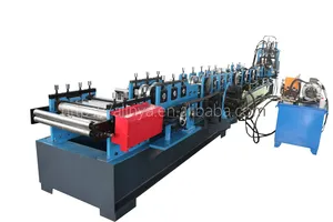 Máquina formadora automática de rolos de perfil C Z em aço