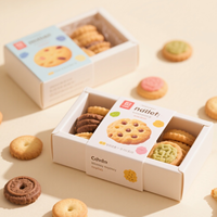 Boîte à emporter en carton brun élégant, personnalisable, recyclable, pour l'emballage de brownies, de biscuits et de beignets