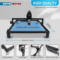 Machine de gravure laser CNC 4240 avec tête laser 20W pour la gravure sur bois et PCB