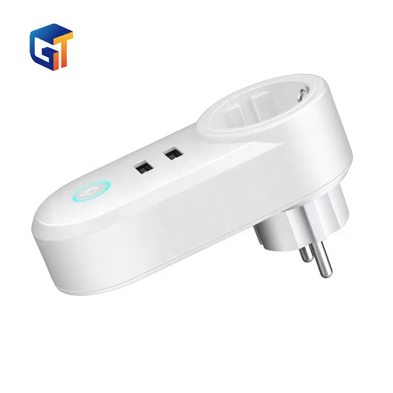 G-Tech plus EU Smart WiFi Power Prise de courant EU avec télécommande USB Commande vocale Fonctionne pour Alexa Google Home