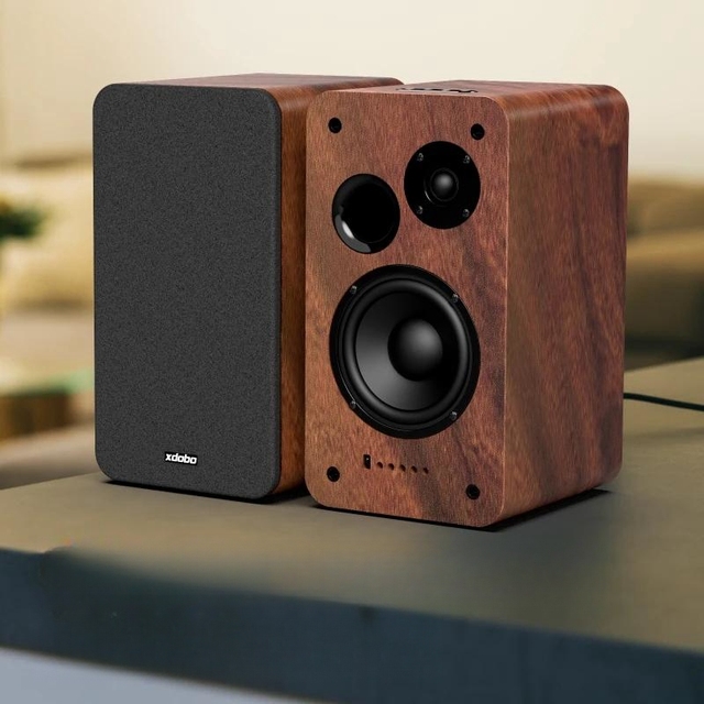 80W Bookshelf Ceiling Speakers Home Theatre High and Low Frequency Hifi Wooden Audio Sound Amplifier Speaker Music Player