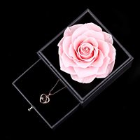 Boîte à fleurs de luxe en cuir kraft, cadeau romantique, i love you,