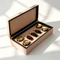 Boîte à cosmétiques en bois personnalisée de luxe, organisateur de rangement pour soins de la peau, lotion, parfum, crème, maquillage, emballage cadeau personnalisé