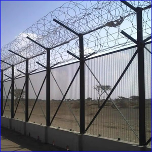 Barato galvanizado en caliente o recubrimiento en polvo decorativo anti escalada maquinilla de afeitar pared pico doble barra de alambre 358 valla - Product Image 2