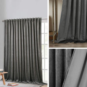 Tissu d'intérieur occultant et épais, cm, décor de maison, maison de ferme, <span class=keywords><strong>rideau</strong></span> de fenêtre coupé, gris et noir, de luxe, pour le salon, l'hôtel - Product Image 5