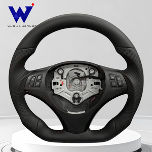 <span class=keywords><strong>El</strong></span> <span class=keywords><strong>volante</strong></span> de cuero para BMW Serie E es compatible con BMW E90 E60 E46 E92 M3 E87 E39 X5 E70 X6 E71 E82 E93 E36 E91 - Product Image 1