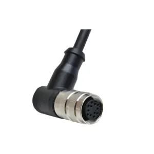 High quality M16 connector 90 degree plug 12pins male cable IP67 IP68 waterproof sensor m16 cable