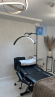 Lampe de sol demi-lune 28 pouces pour extensions de cils, soins de beauté, sourcils, éclairage de salon en gros