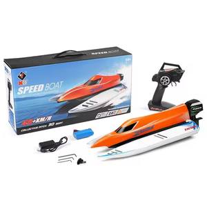 Popular <span class=keywords><strong>WLtoys</strong></span> RC Speed Boat 2,4 GHz 2CH 45 km/h Motor sin escobillas Control remoto Racing Ship Model Kids Toys - Product Image 5