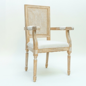 Diseño moderno Comedor <span class=keywords><strong>de</strong></span> madera francés Cómodos sillones antiguos vintage Sillas Luis - Product Image 2