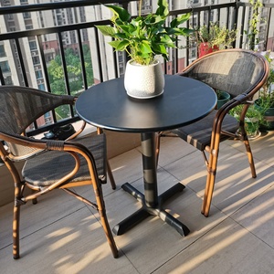 MEIJIA-muebles de exterior, pequeño bistro francés, café sintético, Mimbre negro, sillas de ratán - Product Image 2