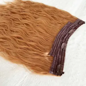 Clip de rizo francés Real de 30 pulgadas en la extensión del cabello Moda superior Clip teñido de 26 pulgadas en la extensión del cabello
