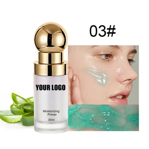 Base de maquillage liquide végétalienne à l'aloe vera 30 ml, marque privée, crème hydratante transparente verte douce, <span class=keywords><strong>primer</strong></span> matifiant pour le visage - Product Image 1