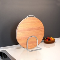 2024 Offre Spéciale accessoires de cuisine en acier inoxydable multifonction rond carré planche à découper cadre Pot couverture planche à découper support
