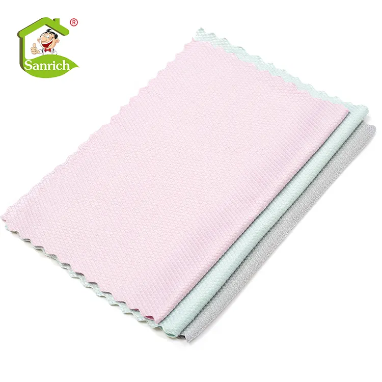 Household wiping glass bowl mirror fish scale cleaning cloth and absorbent non-marking rags