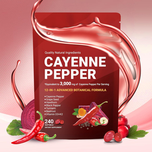 Cayennepeper Softgelcapsules 240 Telling Ondersteunt Aderhartbloedvat Gezondheid E D3 K2 Druivenzaad Meidoorn Rode Biet Berine - Product Image 1