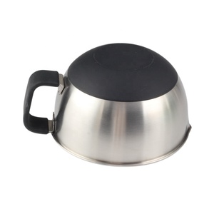 Avec bec verseur, poignée et couvercle, lot de 3 bols mélangeurs antidérapants en acier inoxydable - Product Image 2