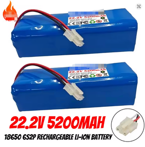 Nouvelle batterie Li-ion 18650 de Chine 22,2 V 5200 mAh 6S2P rechargeable avec protection BMS pour DIY/Drone RC/Robot - Product Image 5