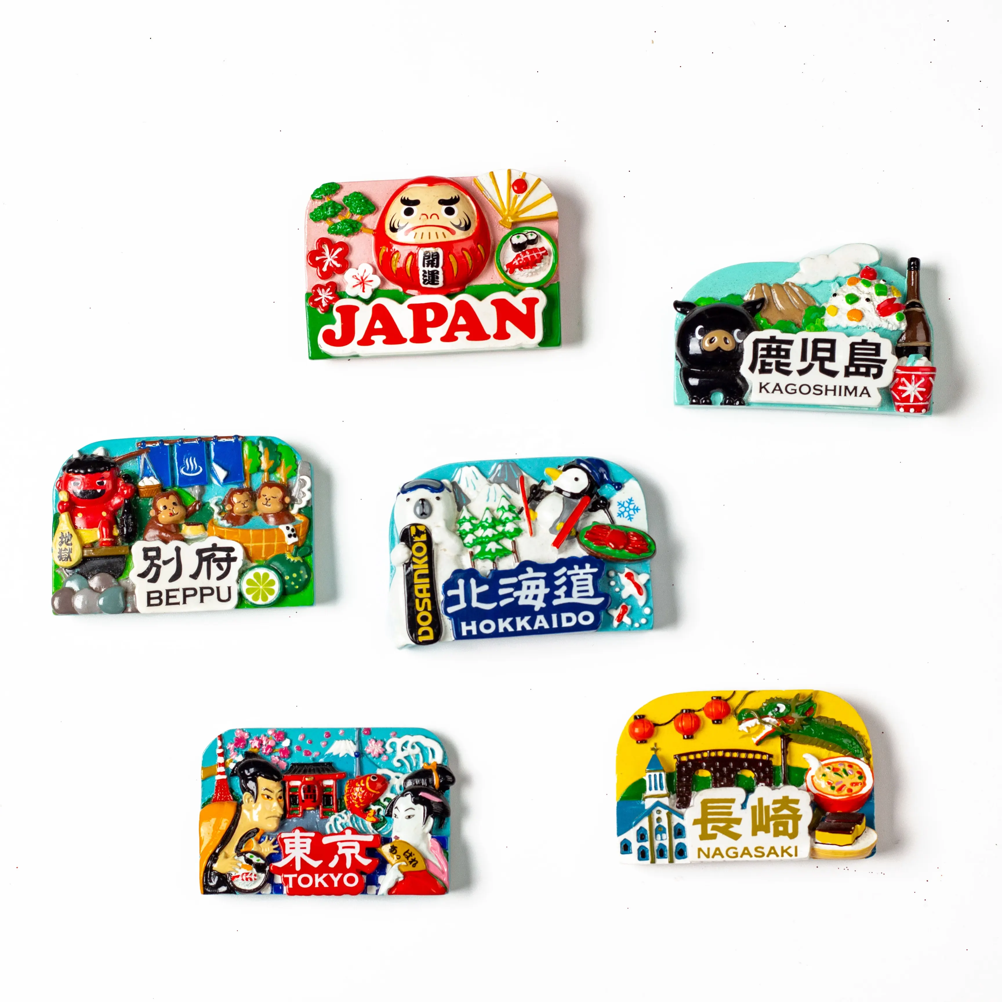 3D Custom Cities Souvenir Resin Decoration Fridge Magnet for Different Countries Wholesale Tourist Souvenirs Refrigerator Magnet