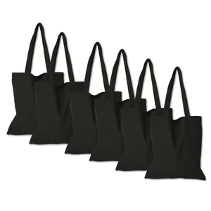 Sac fourre-tout en toile de coton noir et blanc, écologique, tendance, pour étudiants, pas cher - Product Image 3