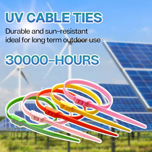 大型ブラックPA66セルフロックナイロンケーブルタイ100mm 200mm 300mm工業用プラスチックジップタイプロ留め - Product Image 2