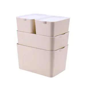 Caja de almacenamiento de escritorio para juguetes, contenedor de almacenamiento manual para aperitivos, cesta de artículos diversos con cubierta