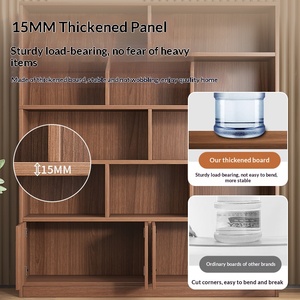 Librería en Oferta con Puertas, Estante de Almacenamiento de Gran Capacidad, Vitrina, Librería de Madera para el Hogar, Sala de Estar, <span class=keywords><strong>Biblioteca</strong></span>, Oficina - Product Image 5
