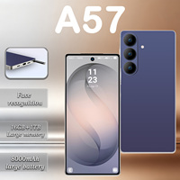 Smartphone A57 5G LTE Triple SIM 8000mAh Écran AMOLED 7,3 Pouces 120Hz Appareil Photo 108MP 16Go+1To MTK Dimensity 4G 5G WiFi GPS Déverrouillage Facial