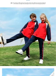 Ensemble d'uniformes scolaires classiques pour enfants - Tissu en coton doux pour les sports et les cérémonies d'été et d'automne - Product Image 3