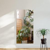 Frameless Large Full Length Glass Mirror Tiles Full Body Glass Wall Mirror for Door Bedroom Home Gym Living Room