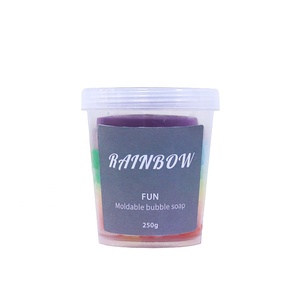 Bán Buôn Handmade Khử Trùng Thanh Xà Phòng Cho Trẻ Em Ăn Chay Cầu Vồng Bong Bóng <span class=keywords><strong>Moldable</strong></span> Rắn Hình Thức Nhãn Hiệu Riêng Với Khoáng Chất Thành Phần - Product Image 2