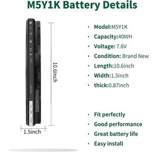 Batería Recargable de Iones de Litio M5Y1K de 40WH y 14.8V para <span class=keywords><strong>Inspiron</strong></span> 14/<span class=keywords><strong>15</strong></span>/17 Series 5000/3000 (Modelos 5559/5558/3551/5756/5458/G) - Product Image 2