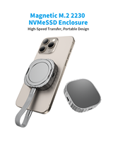 Carcasa Magnética de Aluminio para SSD M.2 NVMe 2230, USB3.2 10Gbps Tipo-C, Portátil, Externa, con PD100W para Teléfono y Portátil
