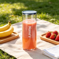 Boîtes en plastique PET jetables de 330 ml avec logo personnalisé, avec bouchon en plastique, couvercle en aluminium à ouverture facile, conçues pour les boissons énergisantes et les sodas